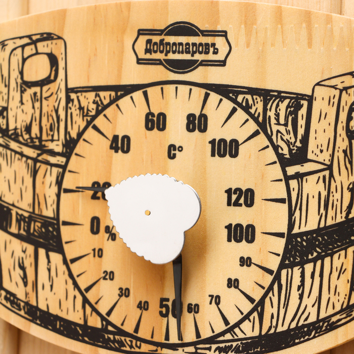 Термометр-гигрометр Термометр-гигрометр "Шайка", дерево