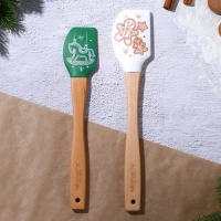 Новый год. Набор силиконовых лопаток &laquo;Новогоднее чудо&raquo;, 2 шт в наборе (26х5 см, 23.3х4.3 см)