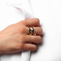 Кольцо металл «Тренд» завиток, цвет золото, размер 16 Кольцо металл «Тренд» завиток, цвет золото, размер 16