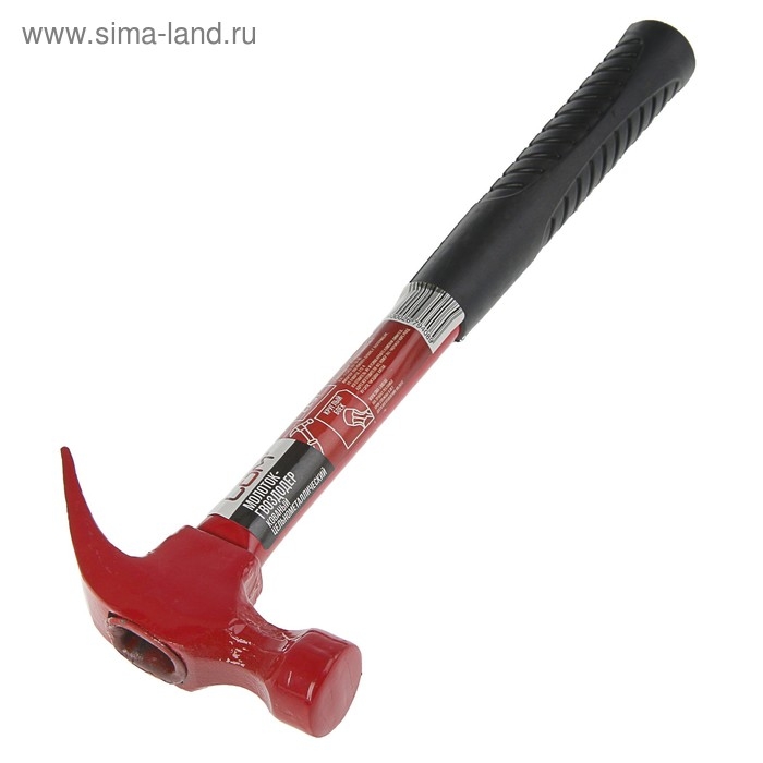 Молоток-гвоздодер ЛОМ, металлическая обрезиненная рукоятка, 225 г Молоток-гвоздодер ЛОМ, металлическая обрезиненная рукоятка, 225 г