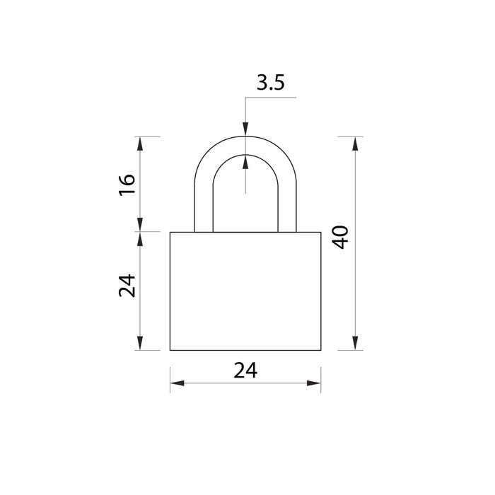 Замок навесной, 25х42 мм, МИКС Замок навесной, 25х42 мм, МИКС