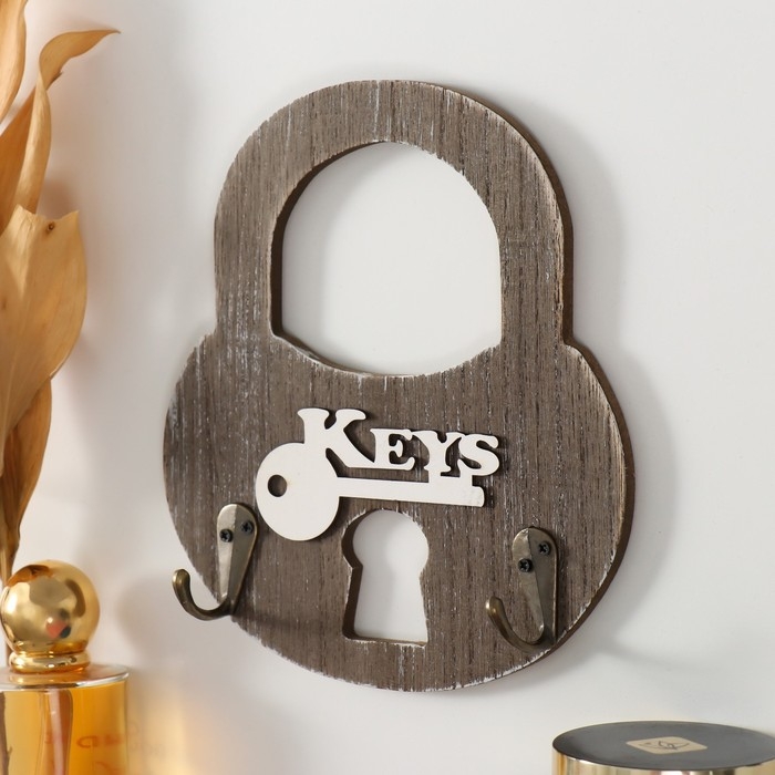 Крючки декоративные дерево Крючки декоративные дерево "Замочек" 15х17х4 см