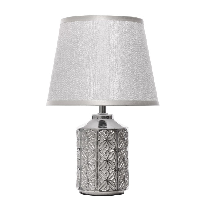 Настольная лампа "Дейзи" Е14 40Вт серебро 20х20х31 см