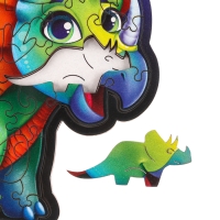 Пазл деревянный фигурный «Трицератопс», 61 элементов Пазл деревянный фигурный «Трицератопс», 61 элементов