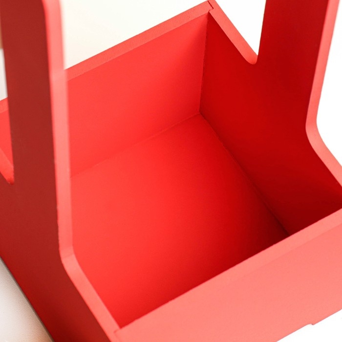 Кашпо - ящик деревянный 13,5х13,5х30 см, красный Кашпо - ящик деревянный 13,5х13,5х30 см, красный