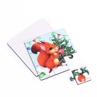 Дервянные пазлы на новый год &laquo;Праздник у белочки&raquo;