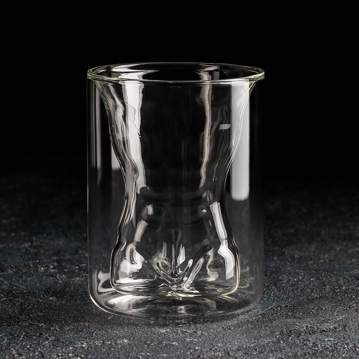 Стакан стеклянный с двойными стенками Magistro &laquo;Мужская фигура&raquo;, 200 мл