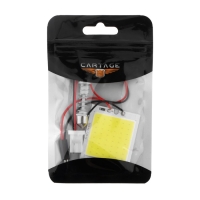 Автолампа светодиодная 43&times;35 мм, 12 В, 48 SMD, два переходника, свет белый