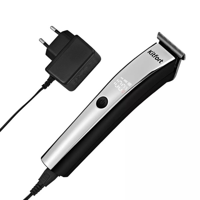 Триммер для волос Kitfort КТ-3131, 4 насадки, АКБ, серебристо-чёрная Триммер для волос Kitfort КТ-3131, 4 насадки, АКБ, серебристо-чёрная