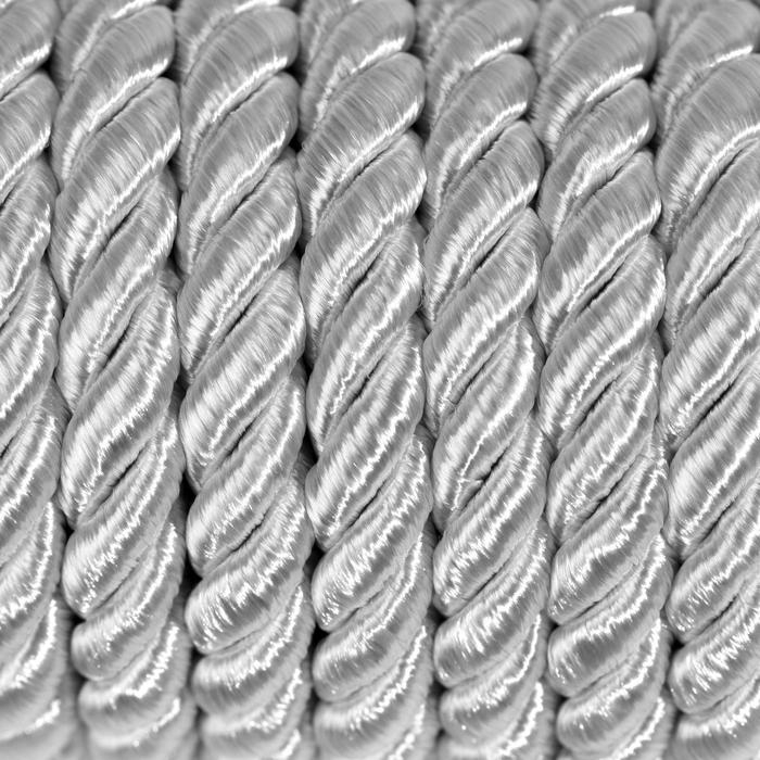 Шнур витой, d = 8 мм, 10 &plusmn; 1 м, цвет серебряный