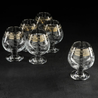 Набор бокалов для бренди &laquo;Русский узор&raquo;, 400 мл, 6 шт