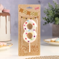 Свеча в торт на день рождения «Конфетти», цифра "8" , ГИГАНТ, 9 см Свеча в торт на день рождения «Конфетти», цифра "8" , ГИГАНТ, 9 см