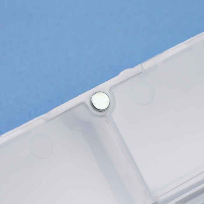 Таблетница - органайзер, 10 &times; 7 &times; 2,5 см, 7 секций, цвет белый