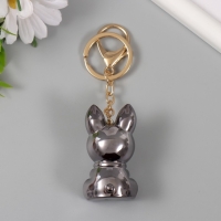 Брелок карабин металл "Пёс" чёрный 5,7х3,2х3,4 см