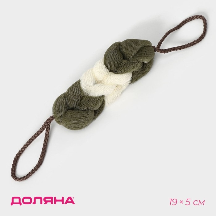 Мочалка для тела Доляна &laquo;Колосок&raquo;, 40 гр, цвет зелёный