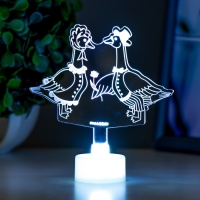 Светильник "Гуси" LED RGB 6 цветов от батареек LR1130, 3шт 11х9,5 см RISALUX