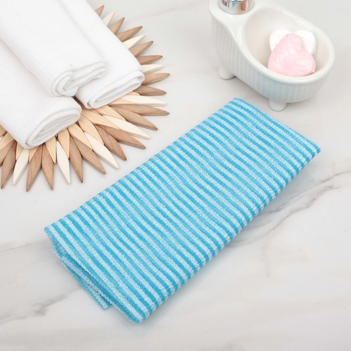 Мочалка для тела Доляна &laquo;Японская&raquo;, 90 см, в полоску, цвет МИКС