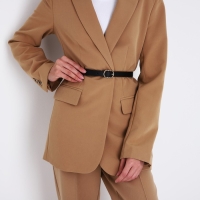 Ремень женский, ширина 2,2 см, пряжка металл, цвет чёрный