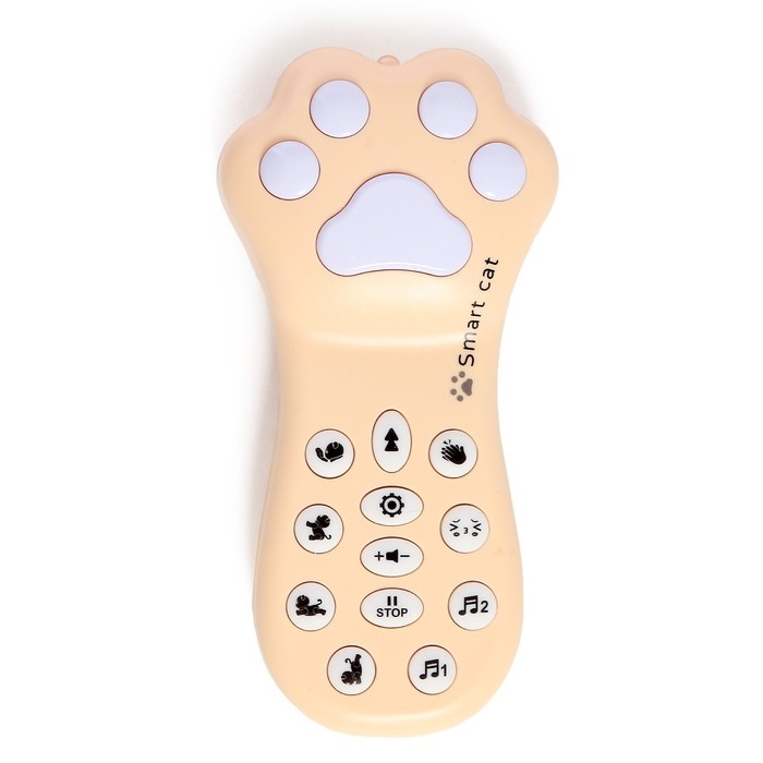 Робот кот &laquo;Пультовод&raquo; ZHORYA, на пульте управления, интерактивный: сенсорный, звук, свет, на батарейках, на русском языке, розовый