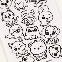 Водорастворимый стикер для вышивания &laquo;Зверята&raquo;, 15 х 21 см