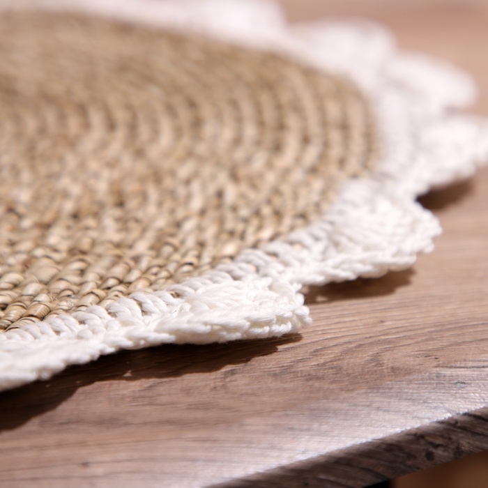 Коврик плетёный круглый 35 см