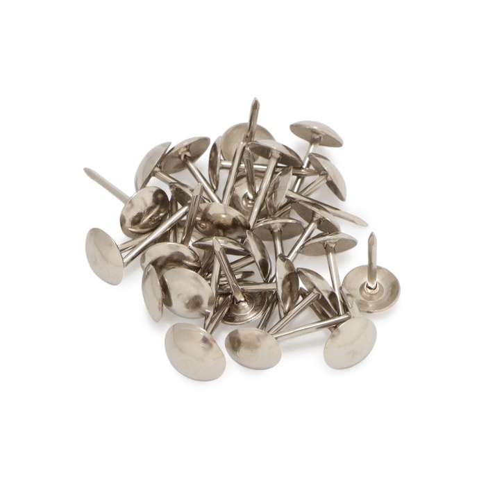 Гвозди ТУНДРА, декоративные, обивочные, 8х15 мм, хром, 500 шт Гвозди ТУНДРА, декоративные, обивочные, 8х15 мм, хром, 500 шт