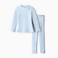 Термобелье для девочки (лонгслив, легинсы) цвет голубой, рост 134