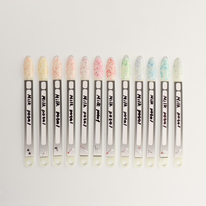 Гель лак для ногтей, &laquo;MILK POTAL&raquo;, 3-х фазный, 8мл, LED/UV, цвет белый/золотистый (02)