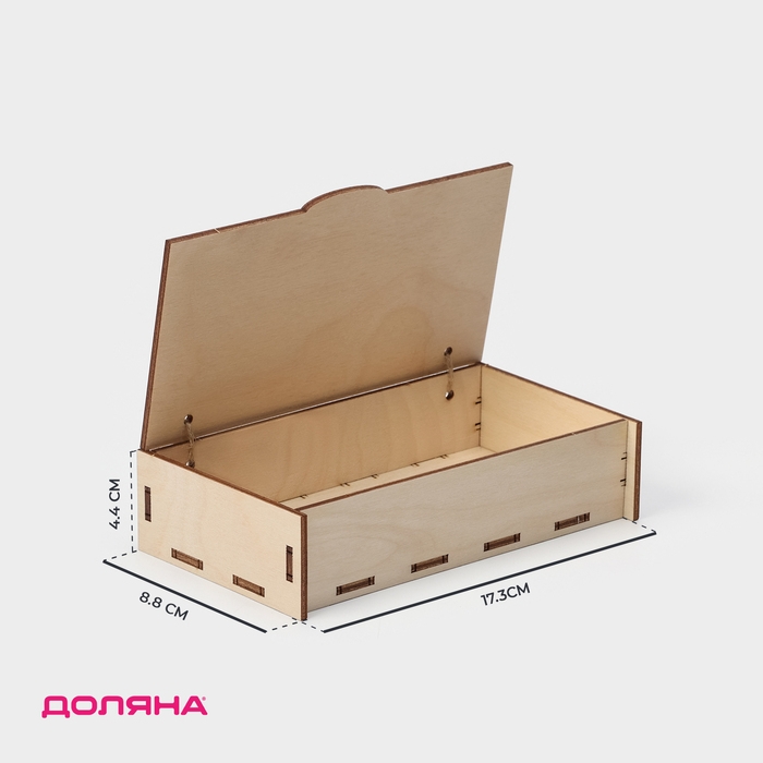 Ящик деревянный для хранения - чекница Доляна, 17,3&times;8,8&times;4,4 см