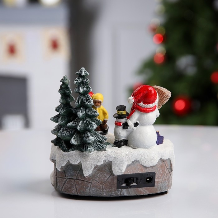 Светодиодная фигура «Весёлые снеговики» 20 × 20 × 16 см, полистоун, батарейки ААх3 (не в комплекте), USB, свечение мульти Светодиодная фигура «Весёлые снеговики» 20 × 20 × 16 см, полистоун, батарейки ААх3 (не в комплекте), USB, свечение мульти