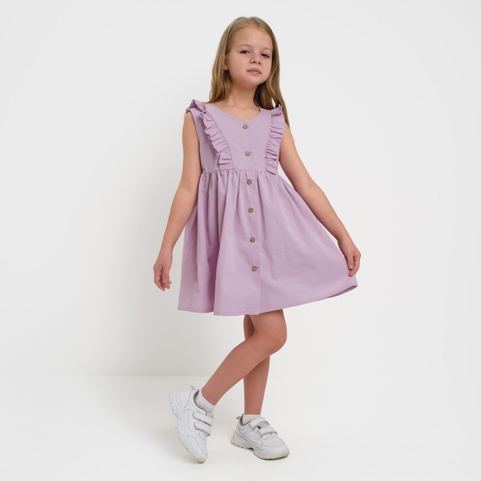 Платье детское на пуговицах KAFTAN, р. 36 (134-140), лиловый Платье детское на пуговицах KAFTAN, р. 36 (134-140), лиловый