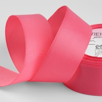Лента репсовая, 40 мм, 23 &plusmn; 1 м, цвет коралловый №25