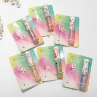 Набор 2 предмета: браслет, блеск для губ "Единорог" звезда, цвет розовый, 6см