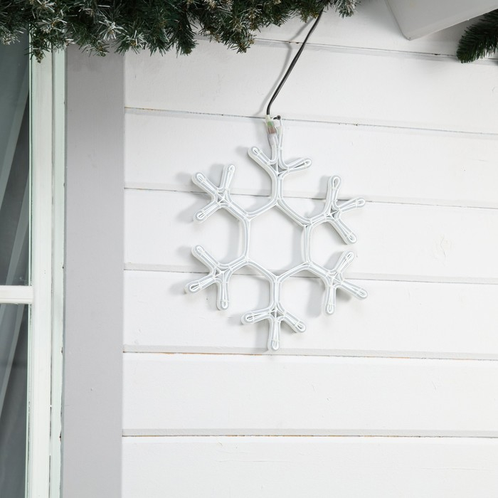 Неоновая фигура &laquo;Снежинка&raquo;, 40 см, 360 LED, 220 В, свечение синее