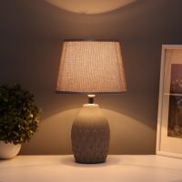 Лампа настольная "Какао" 1х40Вт Е14 серый 20х20х34см Лампа настольная "Какао" 1х40Вт Е14 серый 20х20х34см