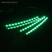 Подсветка салона 12 LED-5050, 22 см, пульт, светомузыка, мультисвет RGB, 4 шт Подсветка салона 12 LED-5050, 22 см, пульт, светомузыка, мультисвет RGB, 4 шт