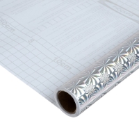 Плёнка самоклеящаяся, голография, серебристая, круги 0,45 м х 3 м, 3 мкр Плёнка самоклеящаяся, голография, серебристая, круги 0,45 м х 3 м, 3 мкр