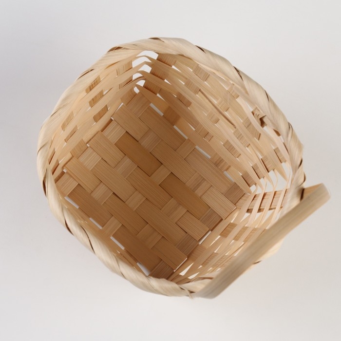 Корзина плетеная, D14 x 13 х H6,5 х 11 х 20 см, бамбук Корзина плетеная, D14 x 13 х H6,5 х 11 х 20 см, бамбук
