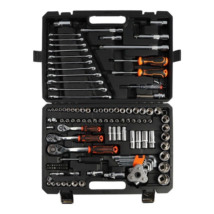 Набор инструментов универсальный KINGQUEEN WIB-80007, 72 зуба, 1/2 3/8 1/4", 121 предмет