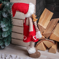 Кукла интерьерная "Девочка в красной юбочке с сердечками" 56 см Кукла интерьерная "Девочка в красной юбочке с сердечками" 56 см