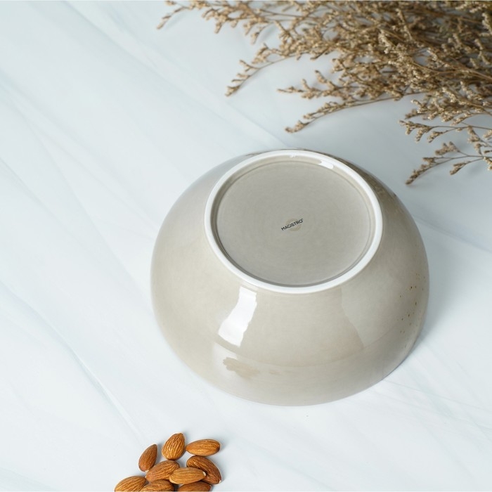 Салатник фарфоровый Magistro &laquo;Церера&raquo;, 1,1 л, 18,5&times;7,5 см, цвет коричневый