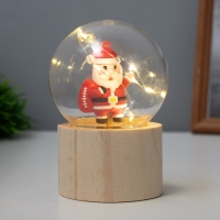 Ночник &laquo;Шар-дед мороз&raquo; LED 3хAG10 шар 8см 6,5х6,5х11,5см