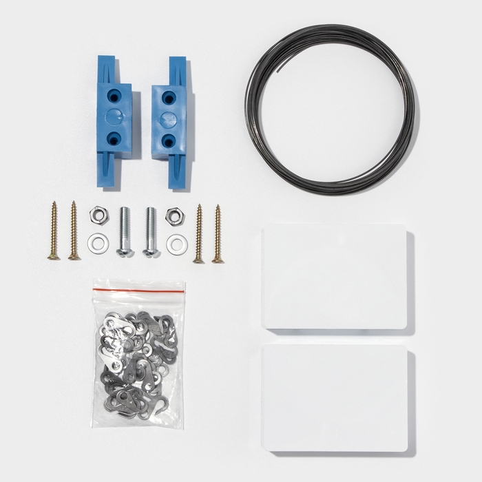 Карниз - струна, двухрядный, 5 м, металлический крючок