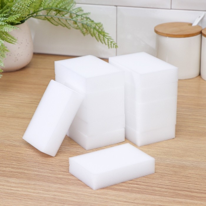 Губки меламиновые для удаления пятен Доляна, 12 шт, 9&times;6&times;2 см
