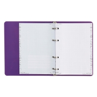 Тетрадь на кольцах А5, 100 листов в клетку MESHU Miumiu, обложка мелованный картон, матовая ламинация, тиснение фольгой