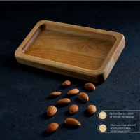 Менажница деревянная прямоугольная Доляна, 18&times;10 см, 1 секция, берёза, пропитана маслом