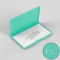 Игольница магнитная, 11 &times; 6,5 см, надпись МИКС, цвет бирюзовый