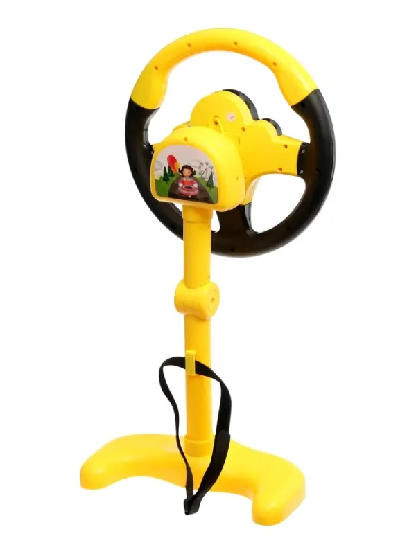 Руль музыкальный "Cупер водитель" с кронштейном, свет, звук