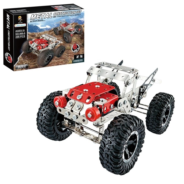 Конструктор металлический &laquo;Транспорт&raquo;, 6 вариантов сборки, 288 деталей