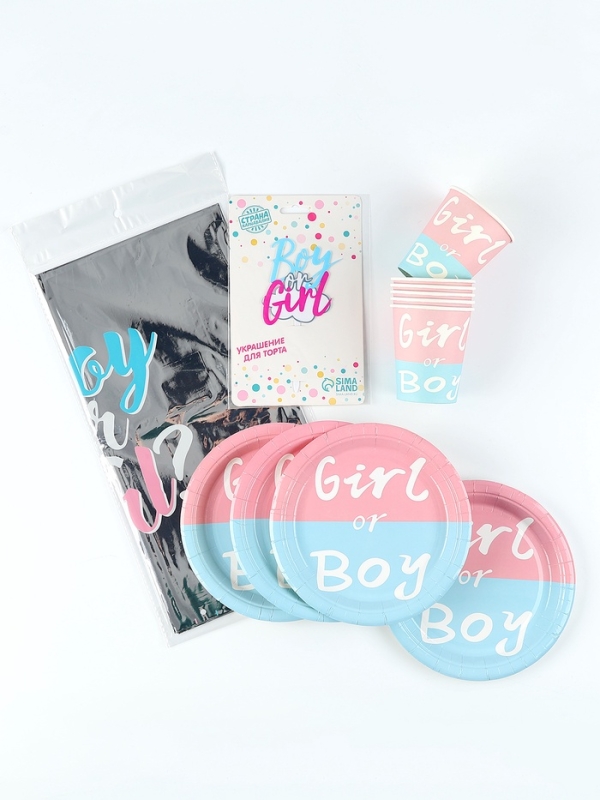 Набор одноразовой посуды &laquo;Гендер Пати&raquo;, 15 предметов